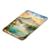 Lassen Volcanic National Park Waterverf Schilderij Magneet (Linkerzijde)
