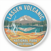 Lassen Volcanic Park Reissticker Sticker (Voorkant)