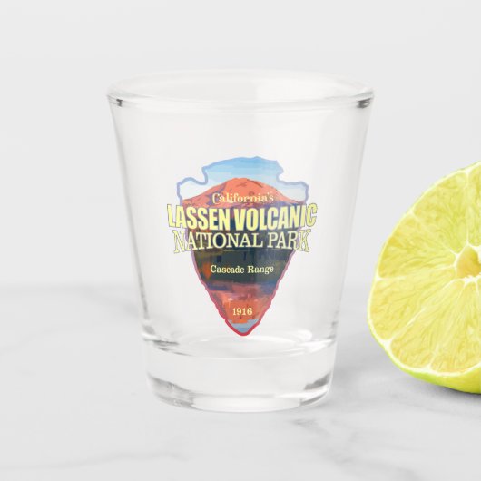 Lassen Volcanic (pijlpunt) Shot Glas (Voorkant)