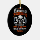 Lassen voor lassen, op de achterzijde van keramisch ornament (Rechts)