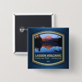 Lassen Vulkanisch NP (PF1) Vierkante Button 5,1 Cm (Voorkant /achterkant)