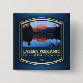 Lassen Vulkanisch NP (PF1) Vierkante Button 5,1 Cm (Voorkant)