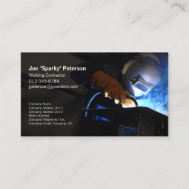 Lassentorch van de lasser vonken visitekaartje