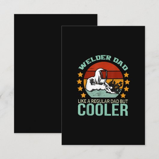 lassenvader als een gewone vader, maar koeler bedankkaart (Voorkant / Achterkant)