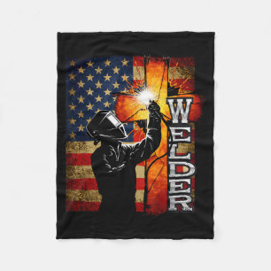 Lasser Amerikaans Vlag Lassen Geloven Kruis Christ Fleece Deken