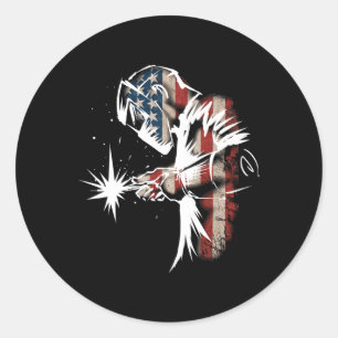 Lasser Amerikaanse Vlag USA Patriottische Lasser G Ronde Sticker