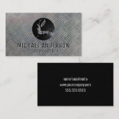 lasser | bouw | Bord van metaal Visitekaartje (Voorkant / Achterkant)