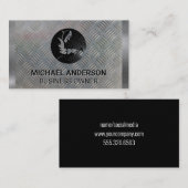 lasser | bouw | metaalstaal visitekaartje (Voorkant / Achterkant)