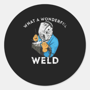 Lasser cadeau voor lassen ronde sticker