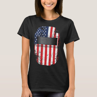 Lasser cadeaus Funny lasafbeelding op achterkant v T-shirt