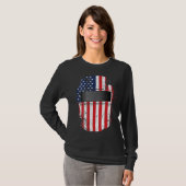 Lasser cadeaus grappige lasafbeelding op de achter t-shirt (Voorkant volledig)