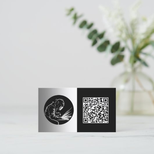 Lasser Custom QR Visitekaartje (Staand voorkant)