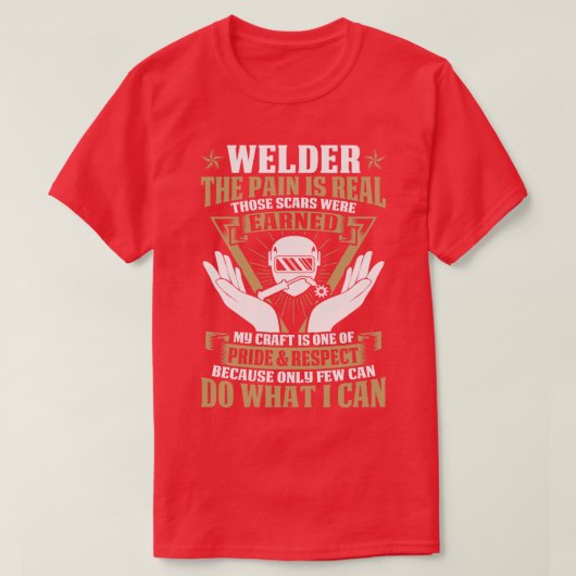 Lasser De Pijn is echte Trotse Lasser T Shirten vo T-shirt (Design voorkant)