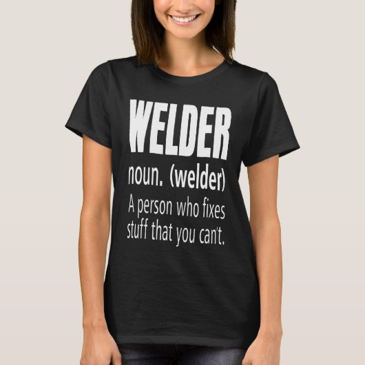 lasser definitie repareert spul grappige laspen t-shirt (Voorkant)