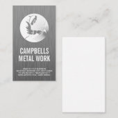 lasser die metaalwerk verricht | metaalstructuur visitekaartje (Voorkant / Achterkant)