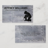 lasser die metaalwerk verricht visitekaartje (Voorkant / Achterkant)