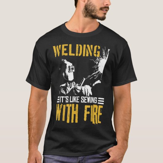Lasser Gift Shirt Lassen Zoals Naaien Met Vuur (Voorkant)