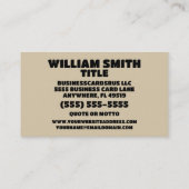 Lasser Goud en Zwart Visitekaartje (Achterkant)