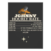Lasser grappig uurtarief aangepaste naam cadeau vo foto afdruk (Voorkant)