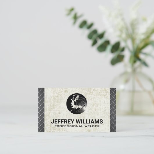 Lasser | Grunge | Diamantstaal  Visitekaartje (Staand voorkant)