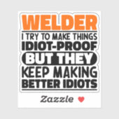 Lasser Ik probeer dingen grappig te maken zeggen l Sticker (Vel)