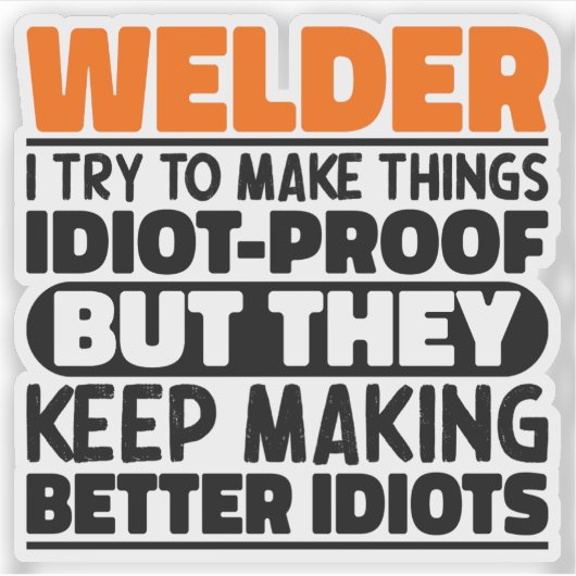 Lasser Ik probeer dingen grappig te maken zeggen l Sticker (Voorkant)