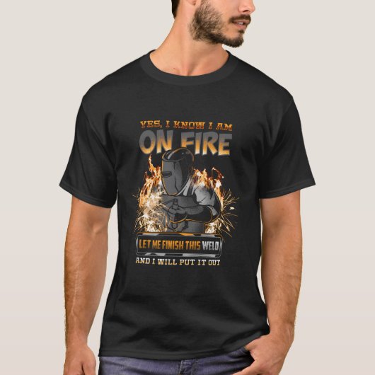 Lasser Ik weet dat ik in brand sta T-shirt (Voorkant)