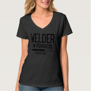 Lasser in uitvoering even wachten toekomstige lass t-shirt