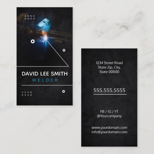 Lasser / Laservice Visitekaartje (Voorkant / Achterkant)