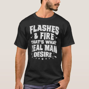 lasser lassen flitsen en vuur wat echt Man de T-shirt