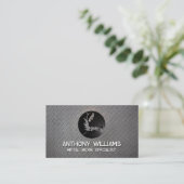 Lasser Logo | Metaal Visitekaartje (Staand voorkant)