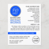 Lasser logo, metaalbewerker, lasser reclame flyer (Voorkant)