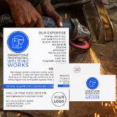 Lasser logo, metaalbewerker, lasser reclame flyer