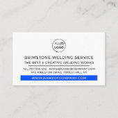 Lasser Logo, Metaalbewerker, Lasser Visitekaartje (Achterkant)