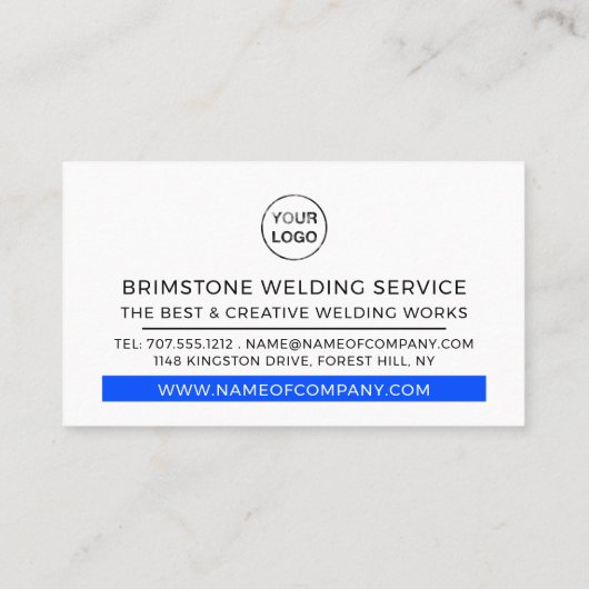 Lasser Logo, Metaalbewerker, Lasser Visitekaartje (Achterkant)