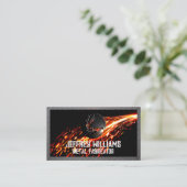 Lasser logo | Vonken en metalen Visitekaartje (Staand voorkant)