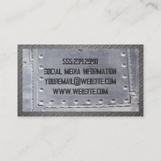 Lasser logo | Vonken en metalen Visitekaartje (Achterkant)