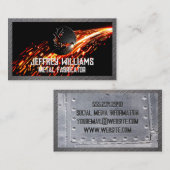 Lasser logo | Vonken en metalen Visitekaartje (Voorkant / Achterkant)