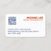 Lasser Metaal Lassen Aangepaste QR Visitekaartje (Achterkant)