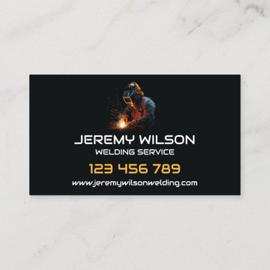 Lasser Metaal Lassen Service Fabricage Staalwerk Visitekaartje (Achterkant)