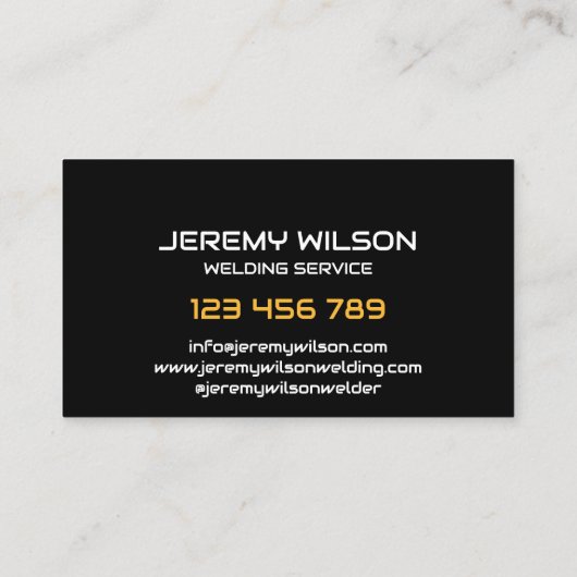 Lasser Metaal Lassen Service Fabricage Staalwerk Visitekaartje (Achterkant)