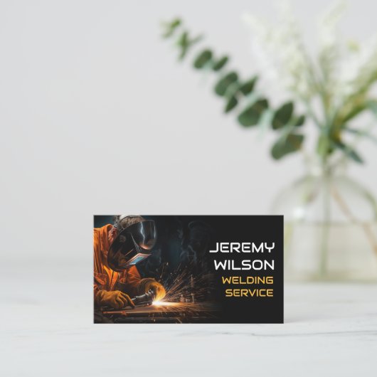 Lasser Metaal Lassen Service Fabricage Staalwerk Visitekaartje (Staand voorkant)