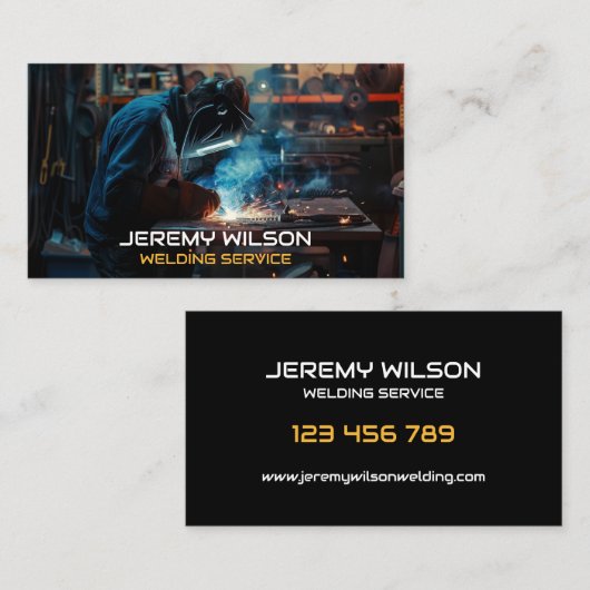 Lasser Metaal Lassen Service Fabricage Staalwerk Visitekaartje (Voorkant / Achterkant)