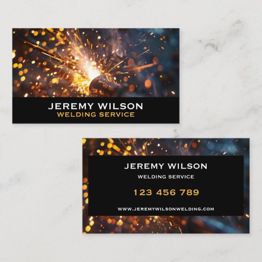 Lasser Metaal Lassen Service Fabricage Staalwerk Visitekaartje (Voorkant / Achterkant)