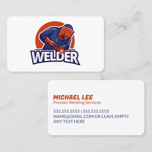 Lasser Metaal Lassen Visitekaartje (Voorkant / Achterkant)