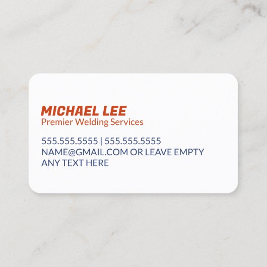 Lasser Metaal Lassen Visitekaartje (Achterkant)