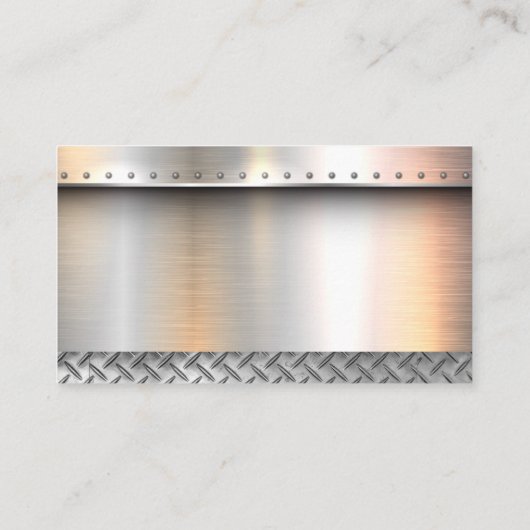 Lasser | Metalen geborstelde klinknagels | Staal Visitekaartje (Achterkant)