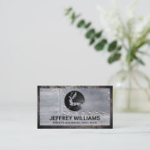 Lasser | Metalen klinknagels | Roestige Grunge Met Visitekaartje (Staand voorkant)