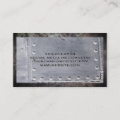 Lasser | Metalen klinknagels | Roestige Grunge Met Visitekaartje (Achterkant)