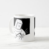 Lasser of staalarbeider lassen - smid koffiemok (Voorkant links)